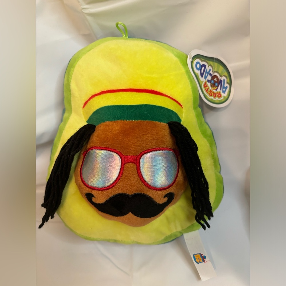 Rasta Avocado Stuffed Plush 10 Inches Toy - by Good Stuff - Rastafarian New